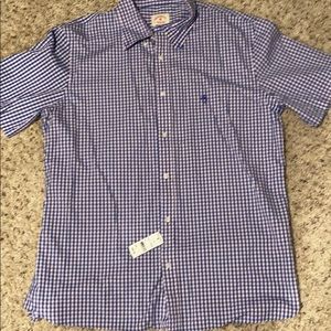 Brooks Brother gingham short sleeve button down XL